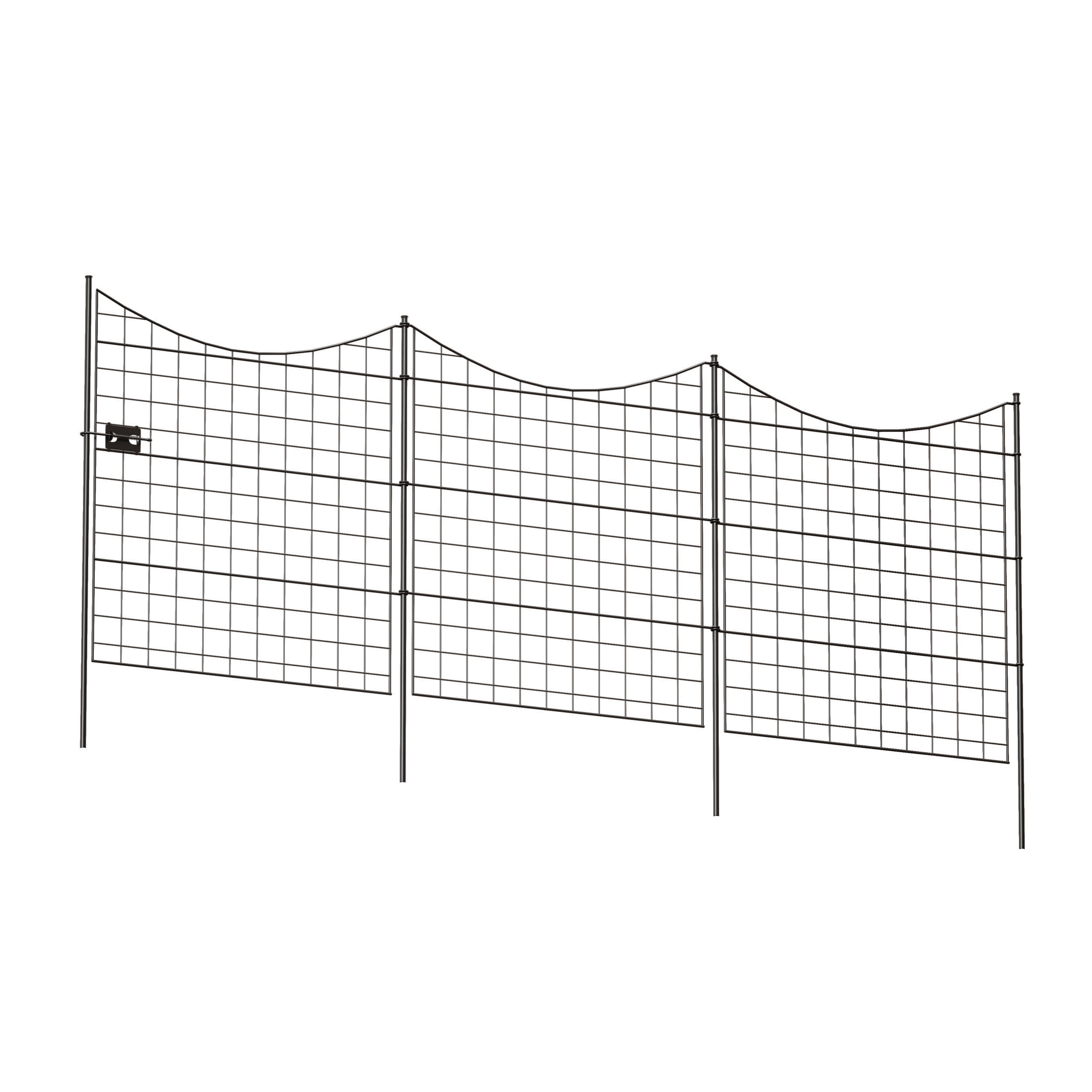 Metal Garden Fence Guardrail 3D model_3