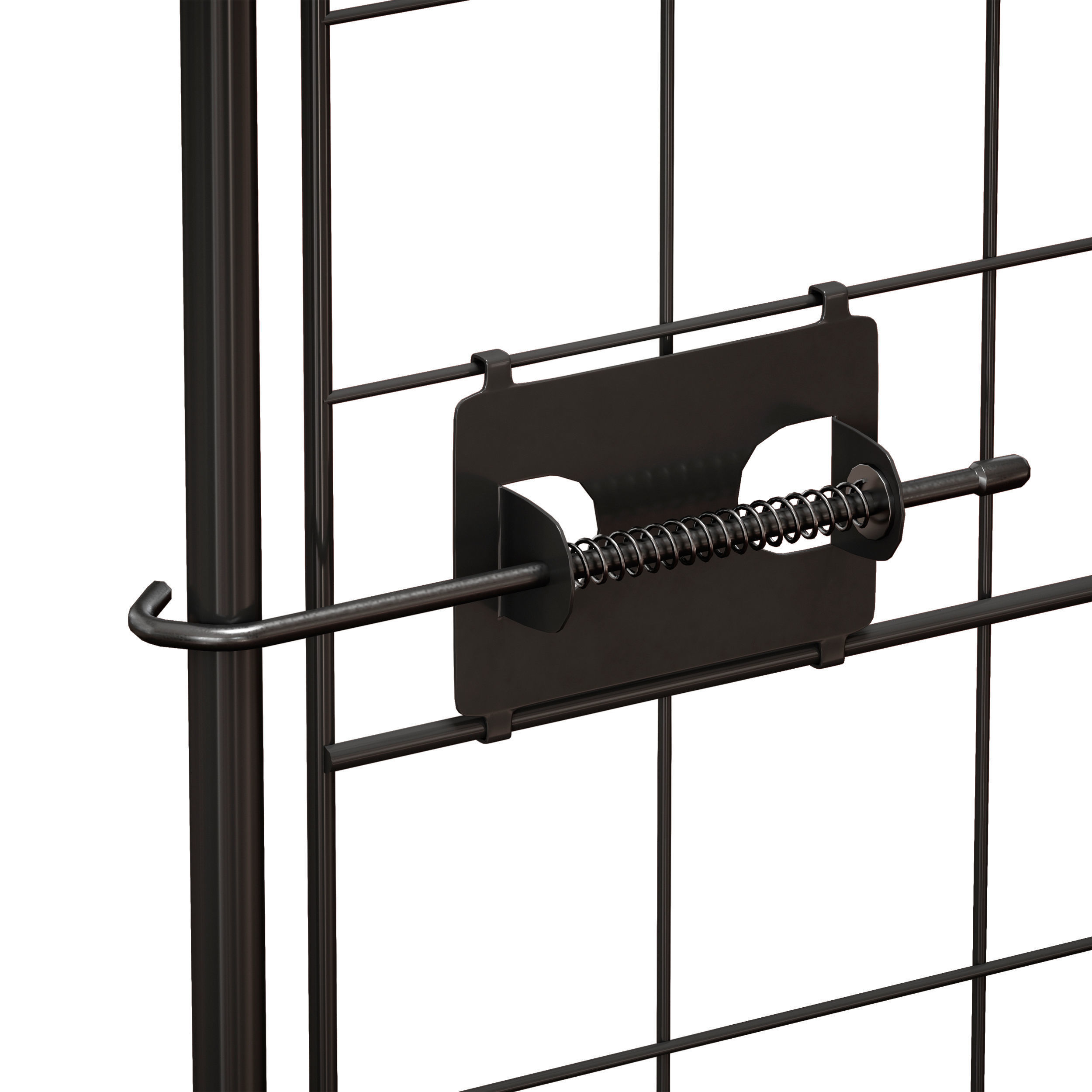 Metal Garden Fence Guardrail 3D model_9