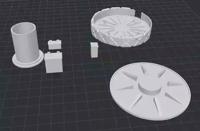 4in gun platform for armed trawlers and Merchant ships WW2 3D print model