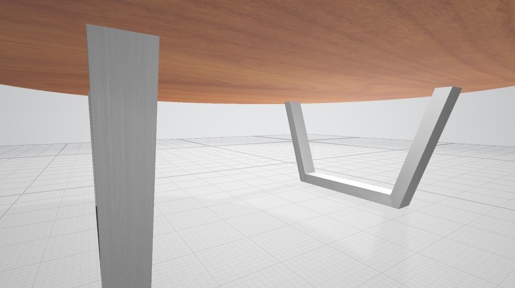 Coffee Table Low-poly 3D model_2