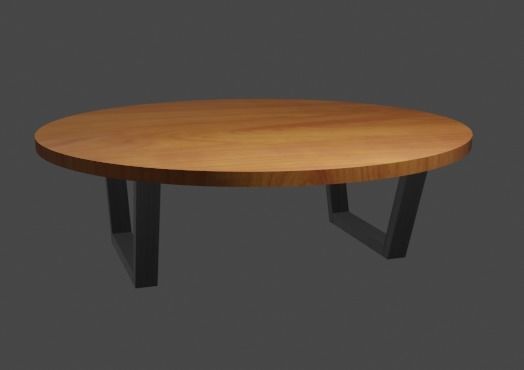 Coffee Table Low-poly 3D model_1