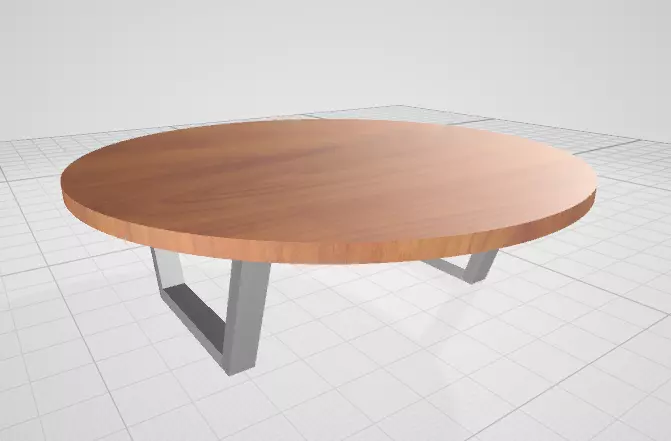 Coffee Table Low-poly 3D model_0