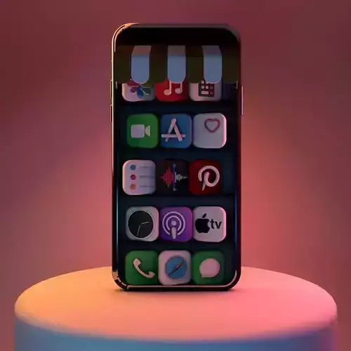 APP STORE Low-poly 3D model