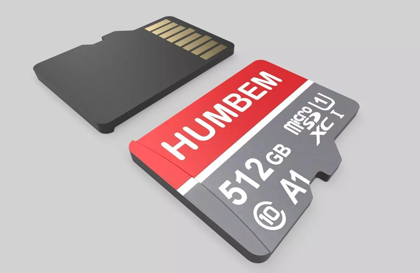 Micro SD Card M2 Low-poly 3D model