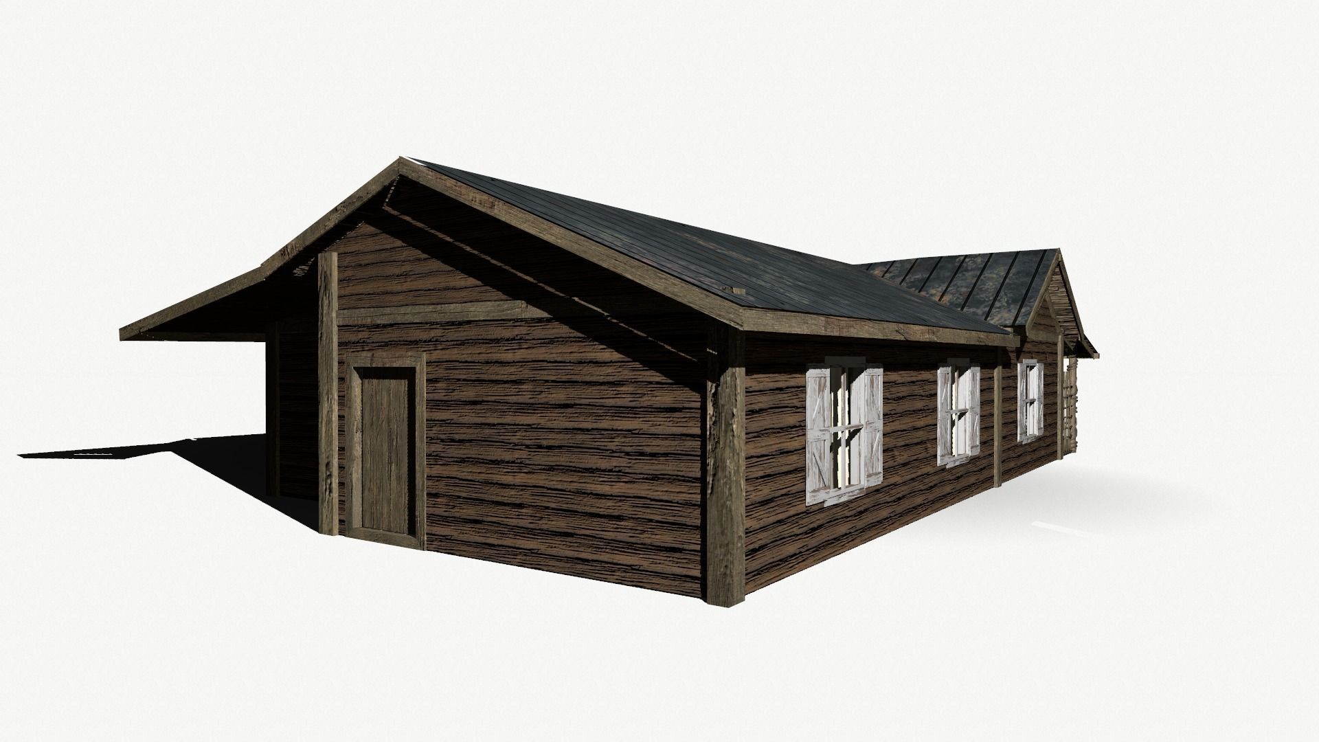 Abandoned Cabin Low-poly 3D model_2