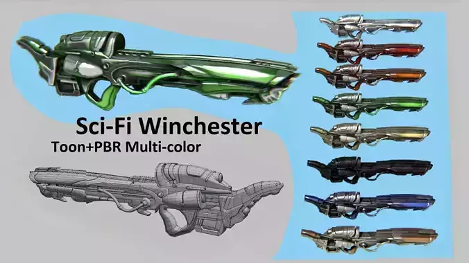 Sci-Fi Winchester Low-poly 3D model