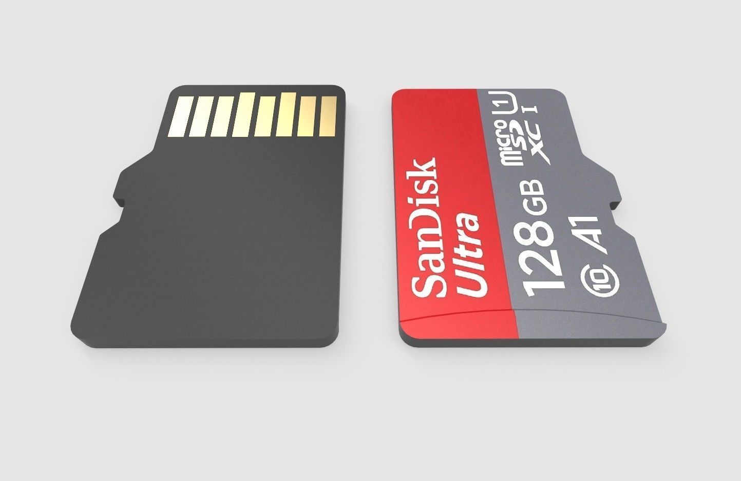 Micro SD Card M6 Low-poly 3D model_2