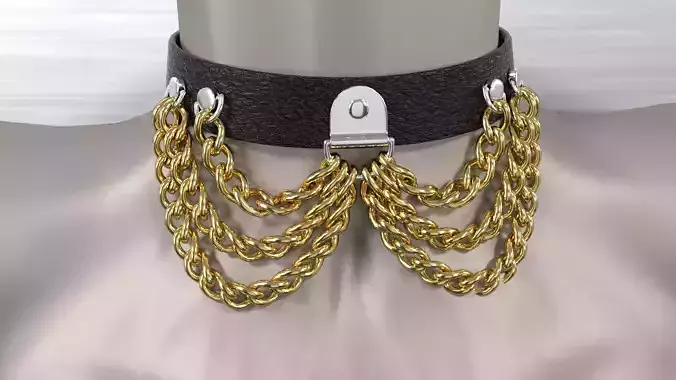Collar accessiory with chains