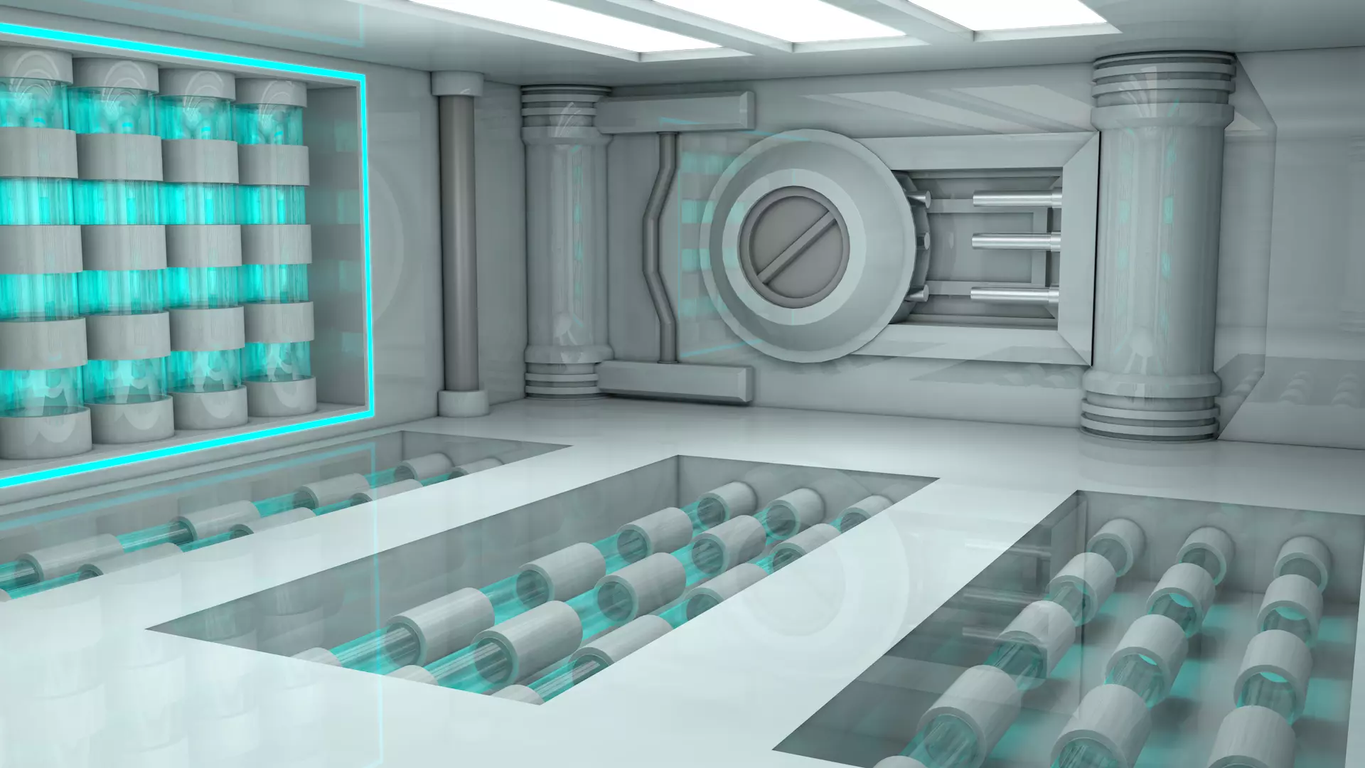 Sci Fi Room 3D model_0