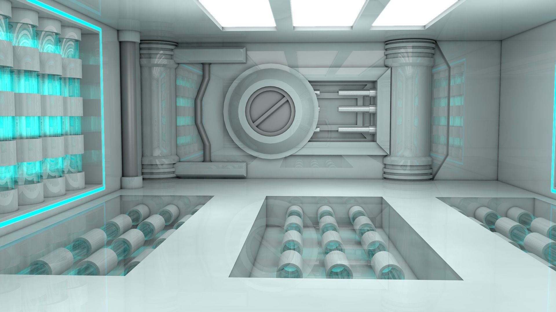 Sci Fi Room 3D model_1
