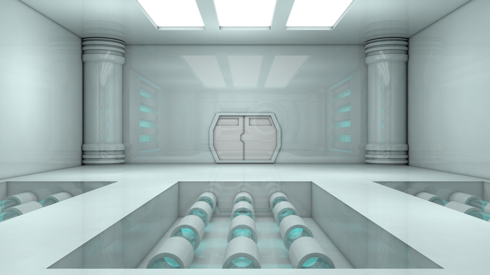 Sci Fi Room 3D model_4