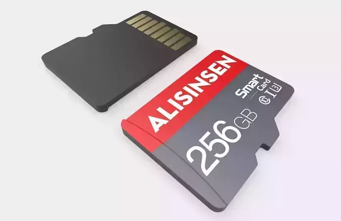 Micro SD Card M7 Low-poly 3D model