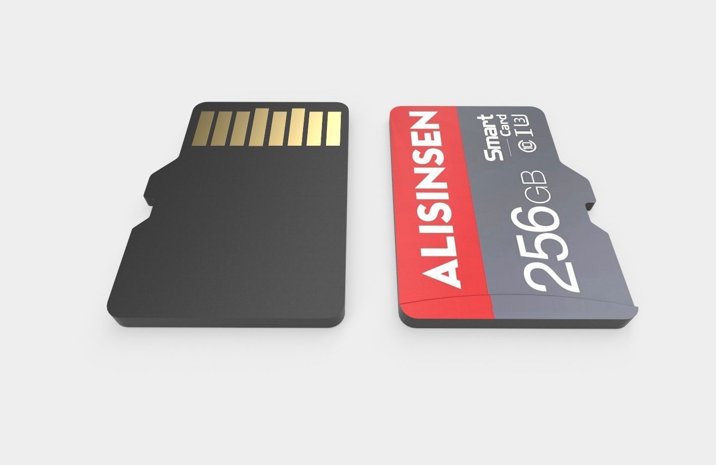 Micro SD Card M7 Low-poly 3D model_2