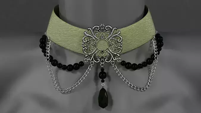 Collar accessory w brooch