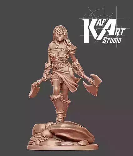 Barbarian beauty - Verane 35mm scale 3D print model