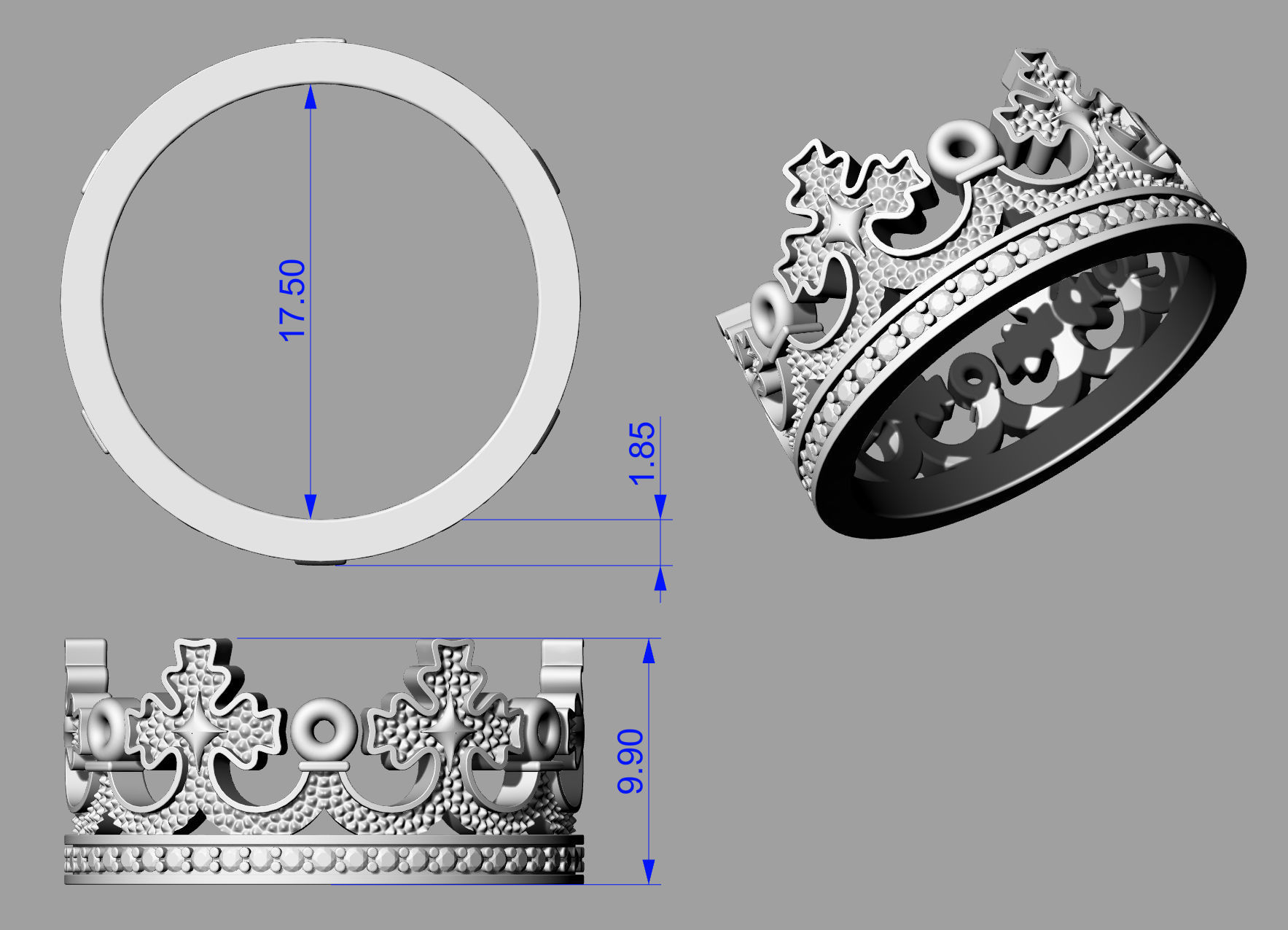 Ring Corona 3D print model_5