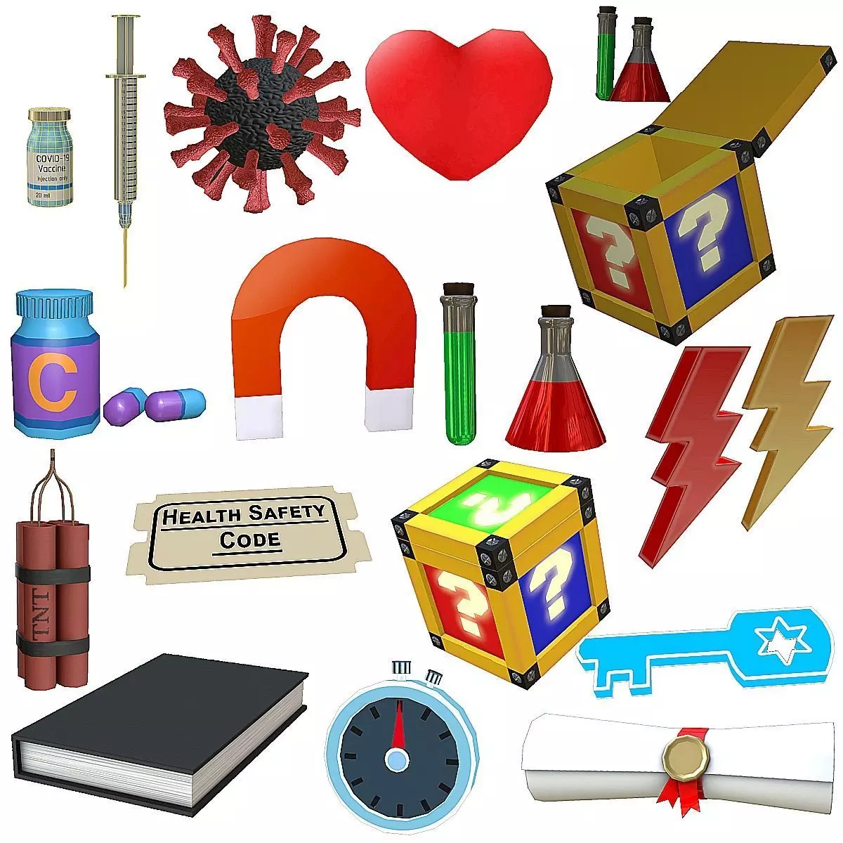 mobile game asset                           Low-poly 3D model_0