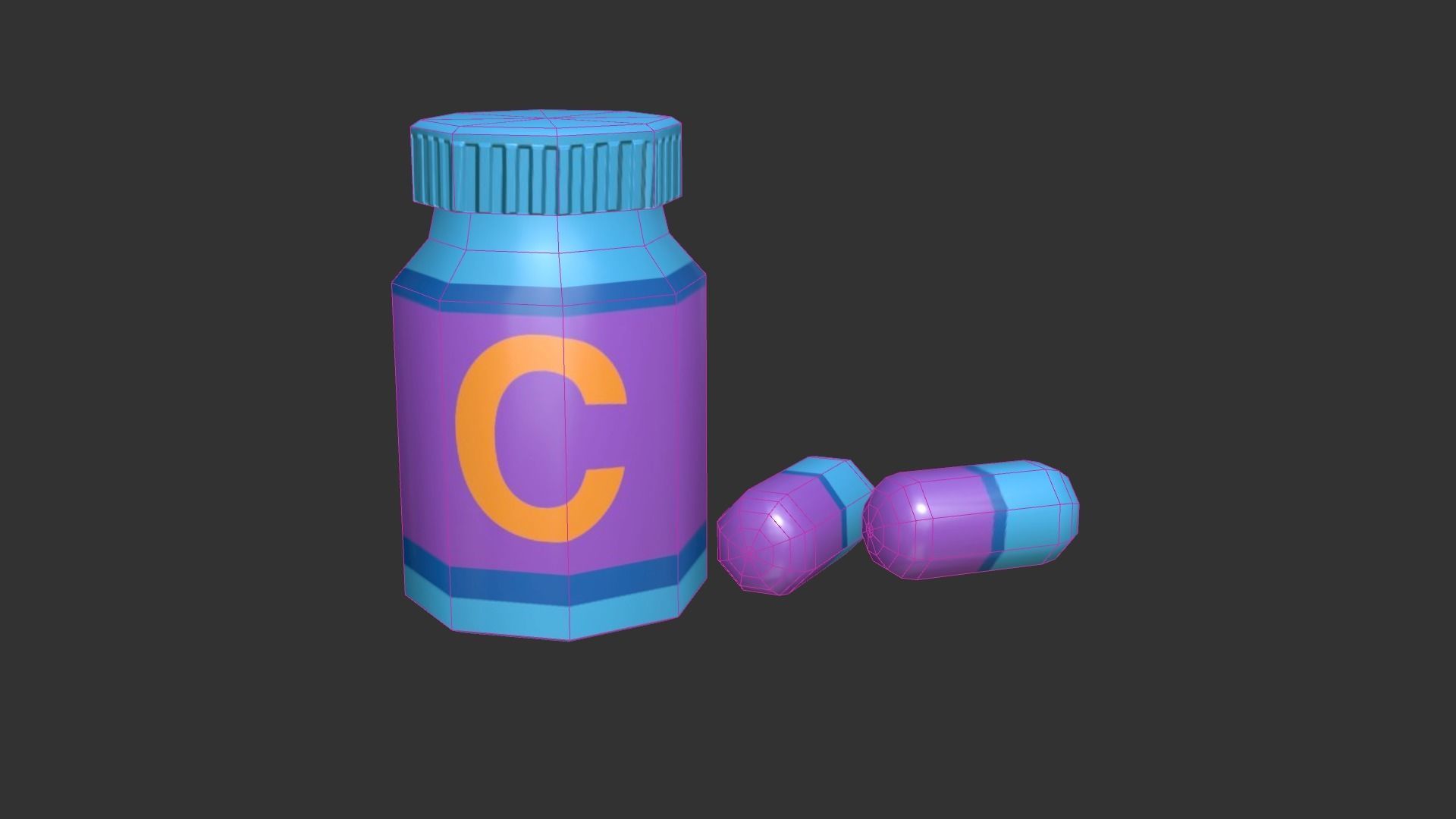 mobile game asset                           Low-poly 3D model_9