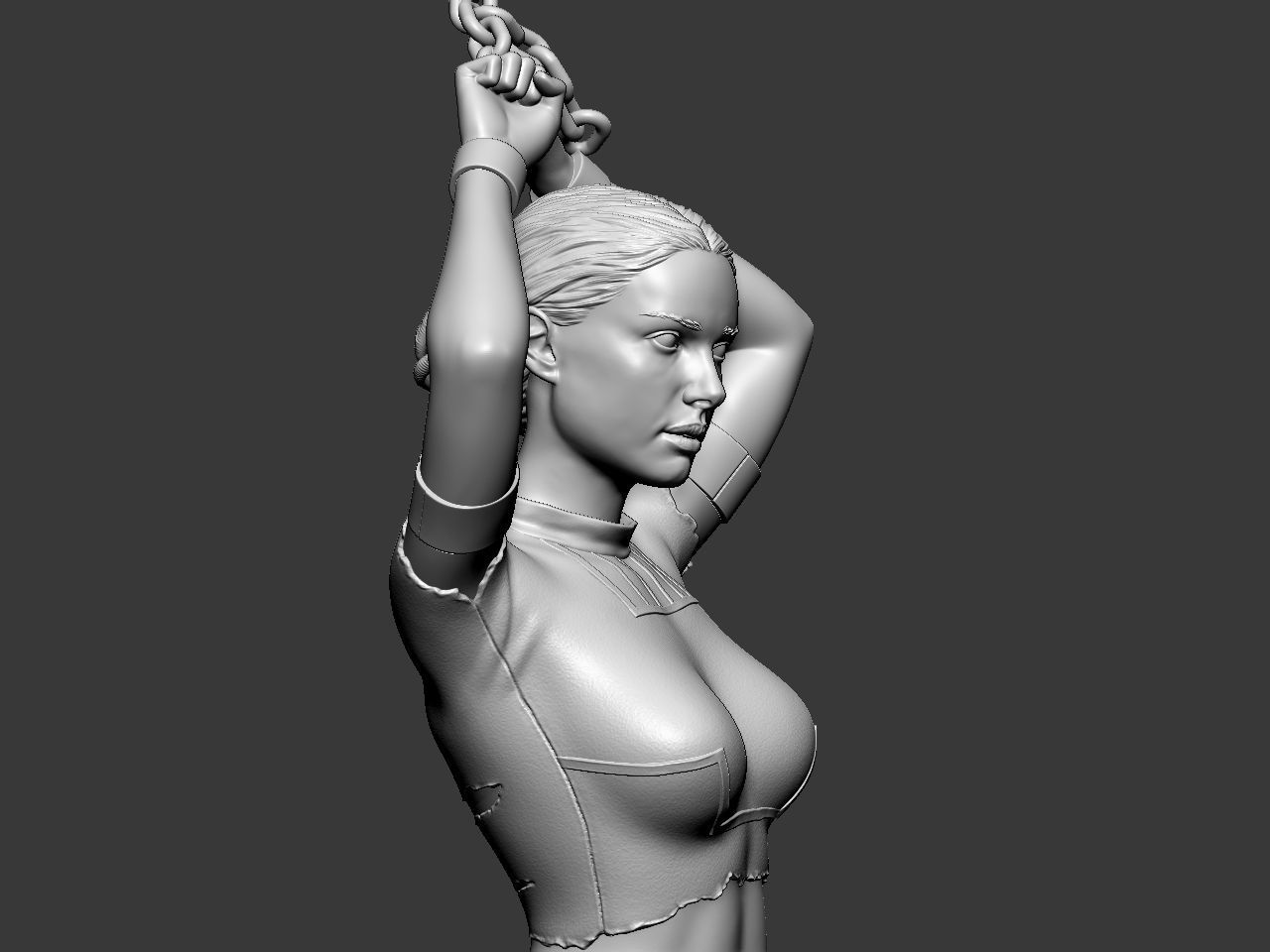 Padme in handcuffs 3D print model_22