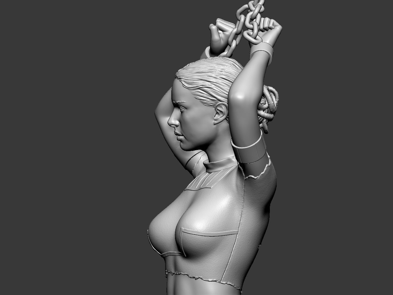 Padme in handcuffs 3D print model_27