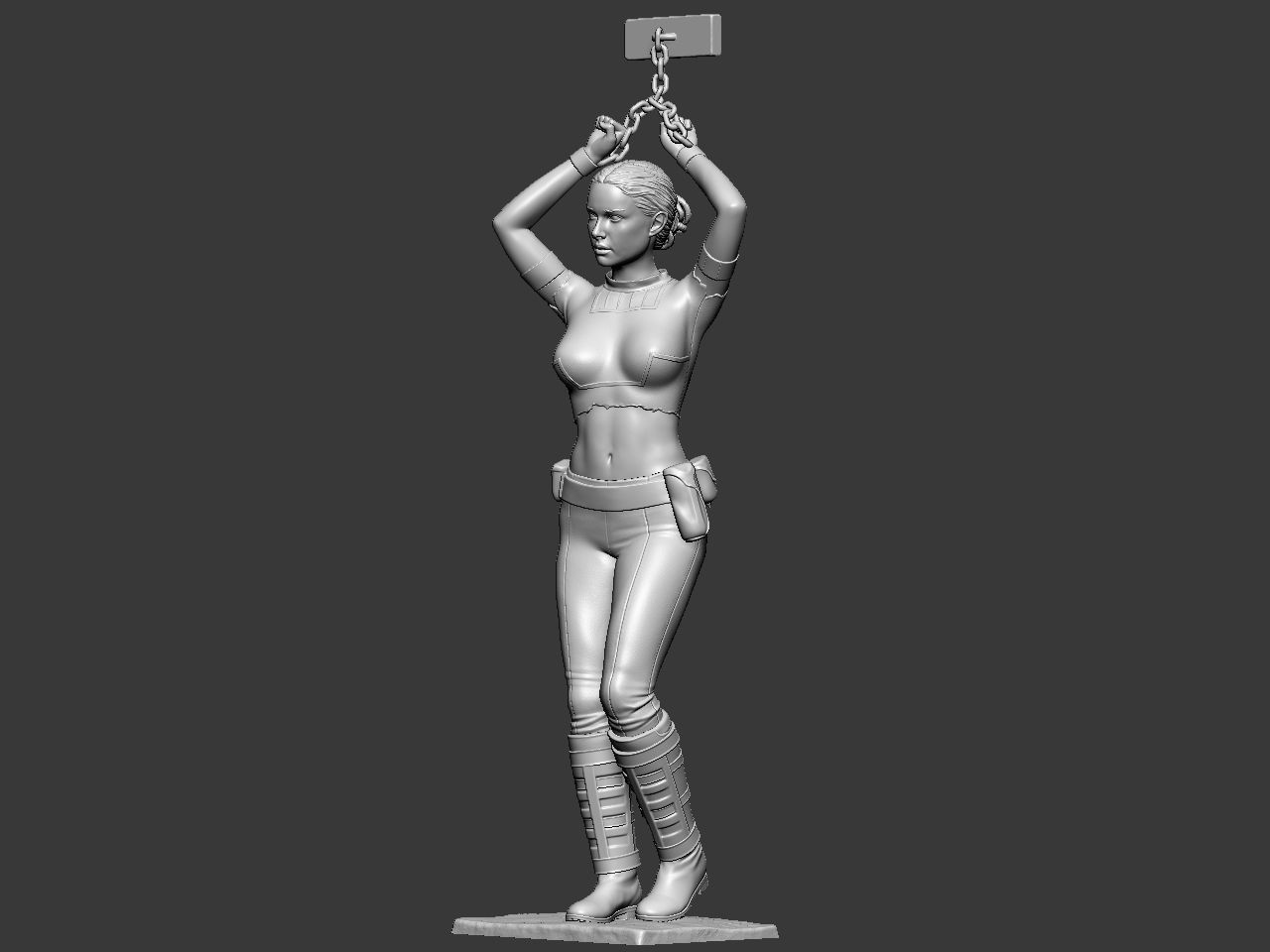 Padme in handcuffs 3D print model_8