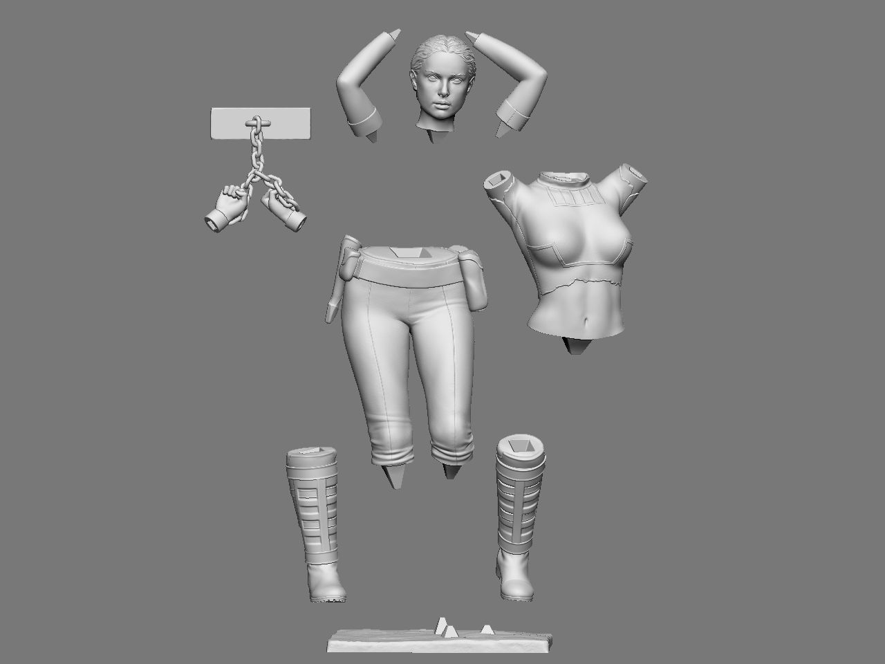 Padme in handcuffs 3D print model_60
