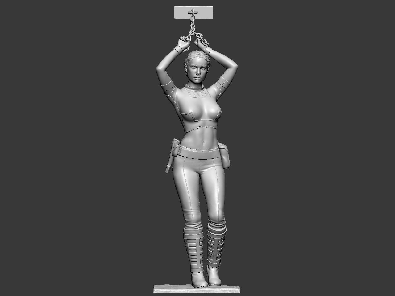 Padme in handcuffs 3D print model_1
