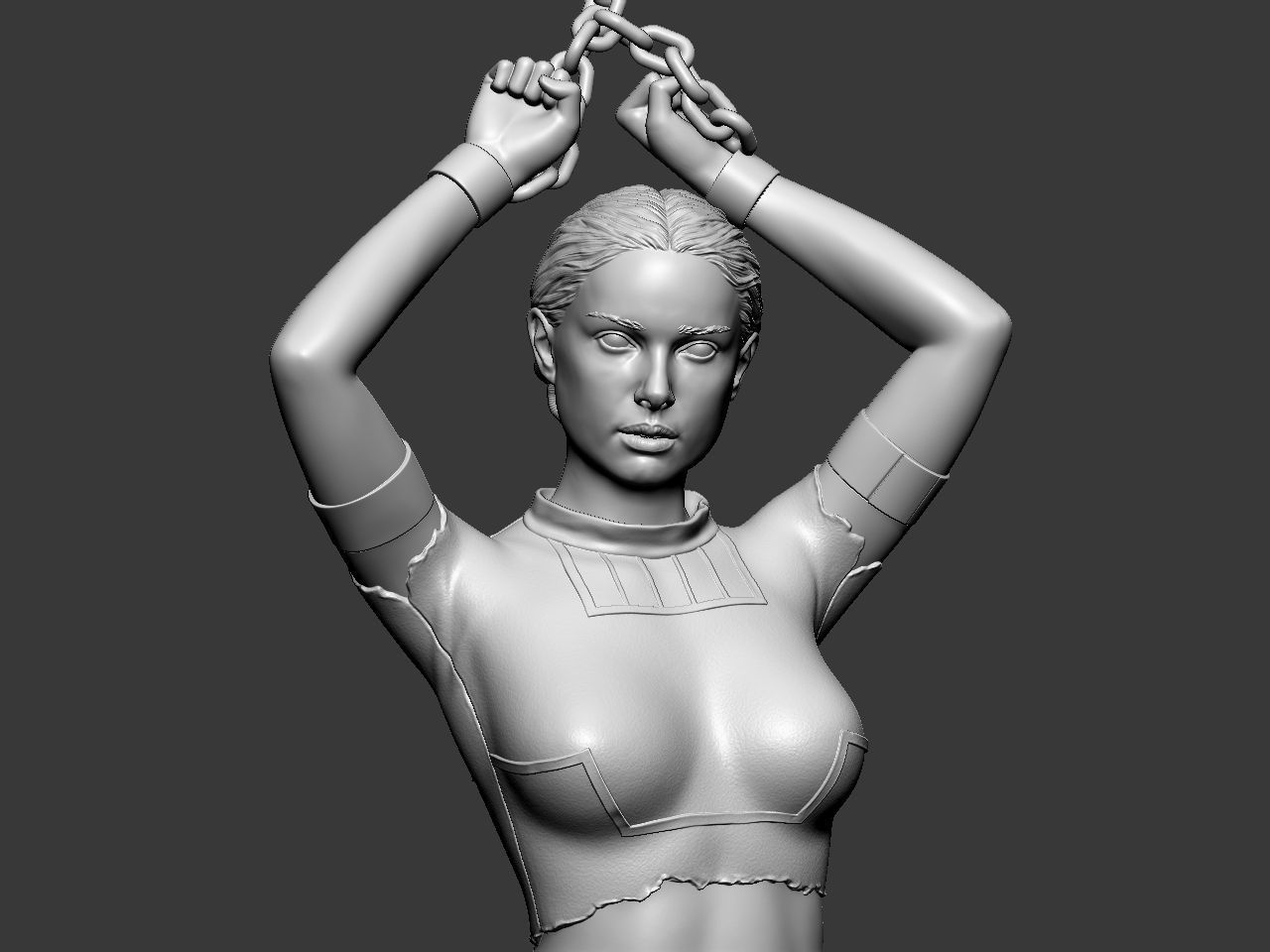 Padme in handcuffs 3D print model_21