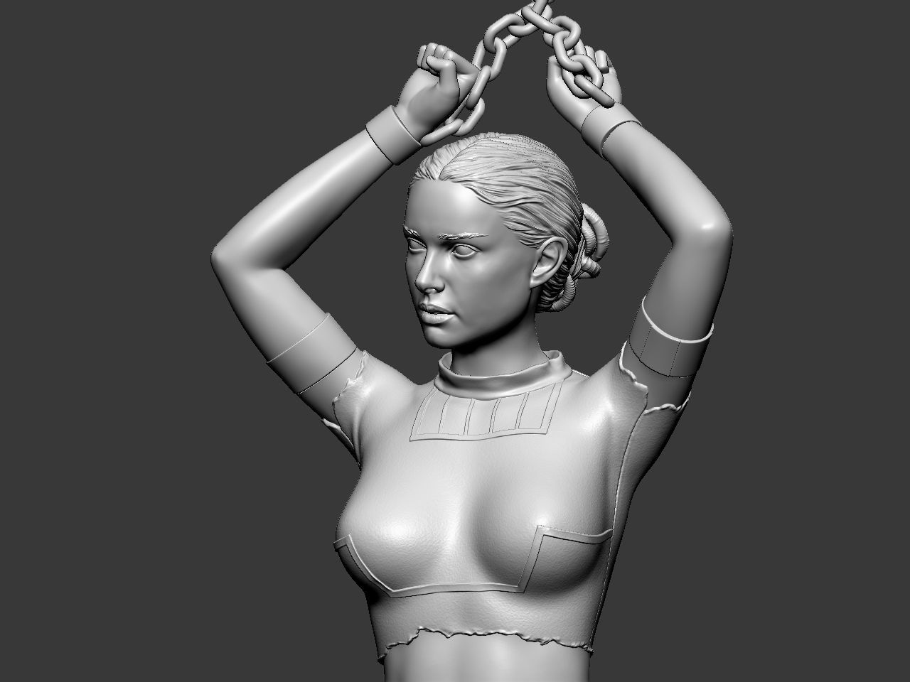 Padme in handcuffs 3D print model_28