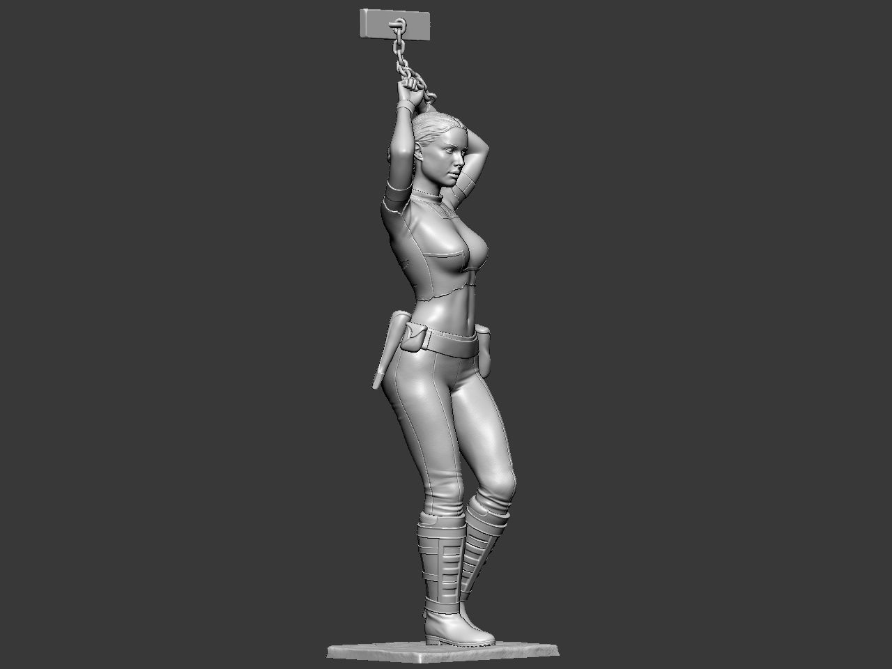 Padme in handcuffs 3D print model_2