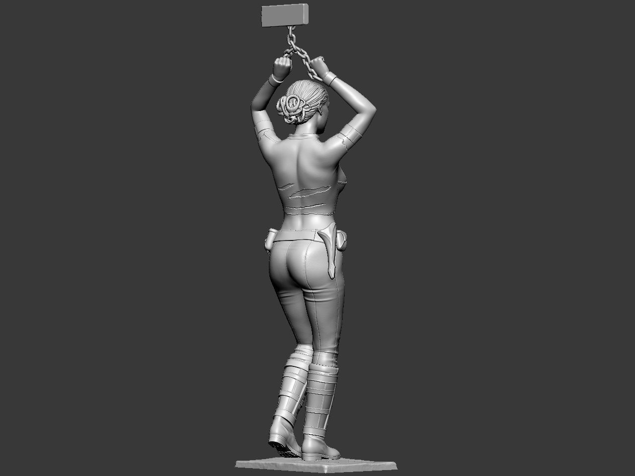 Padme in handcuffs 3D print model_4