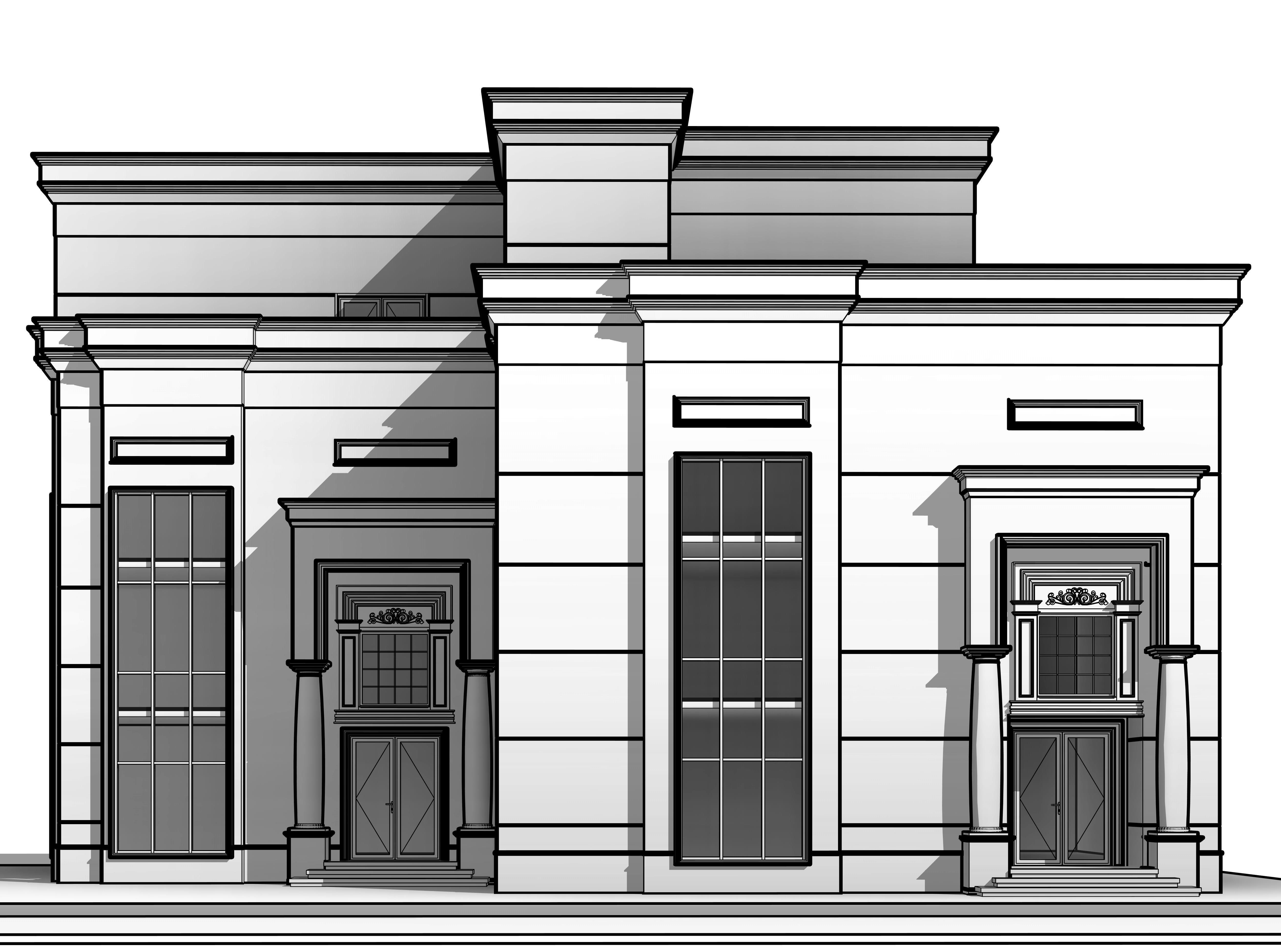 Classic Building  N3 3D model_8