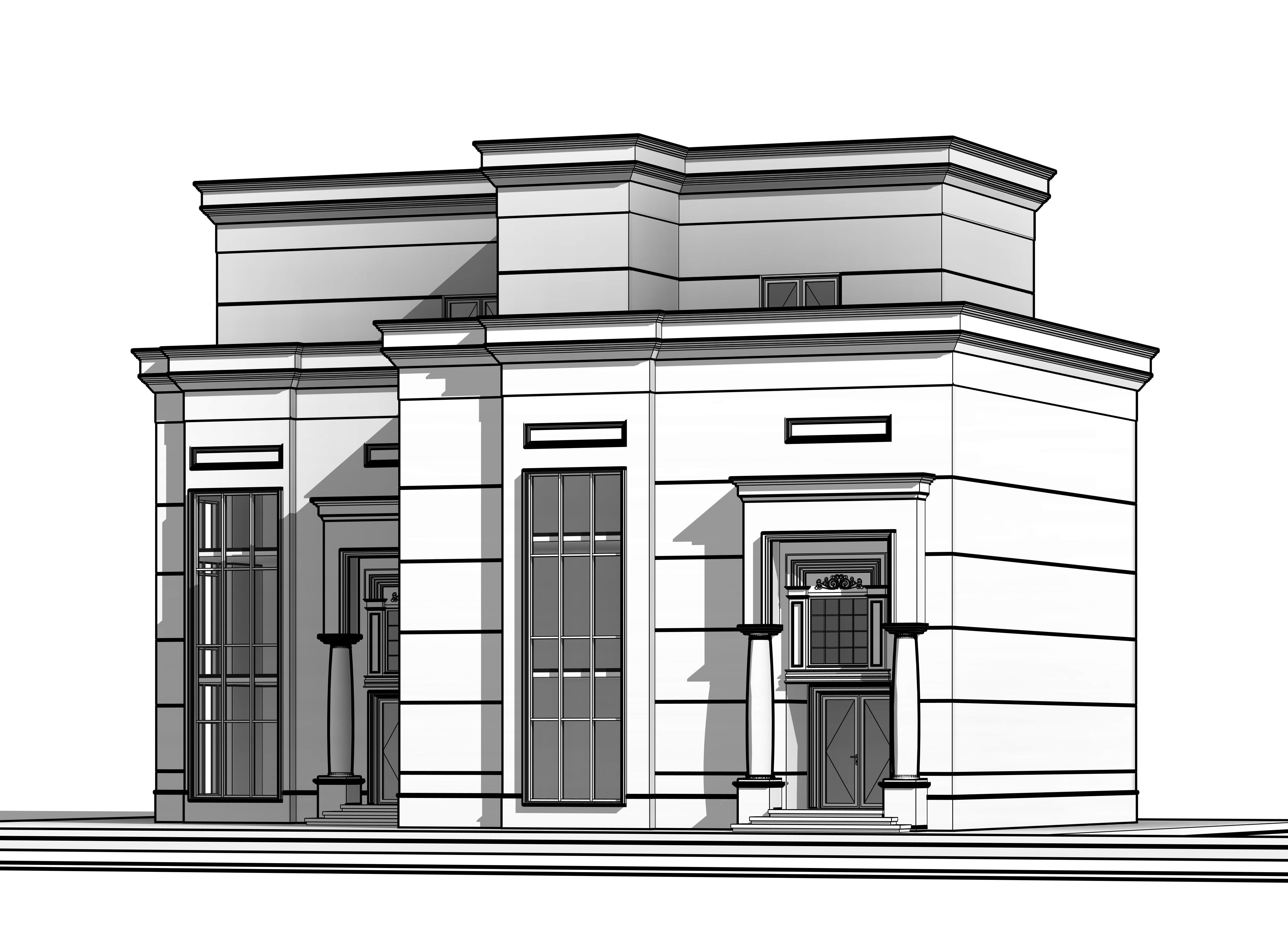 Classic Building  N3 3D model_10