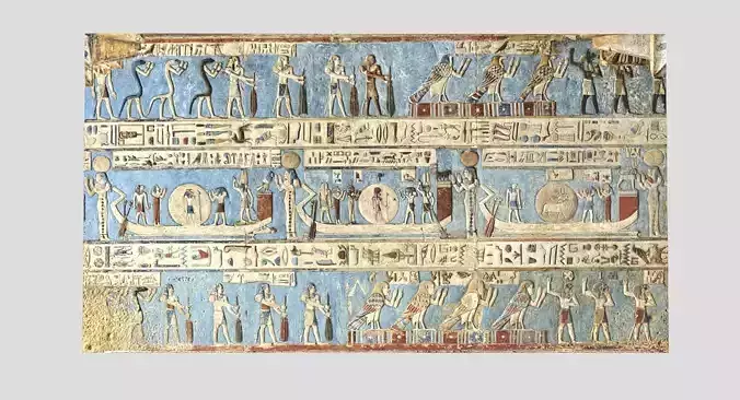 Relief of ancient egypt-Dendera