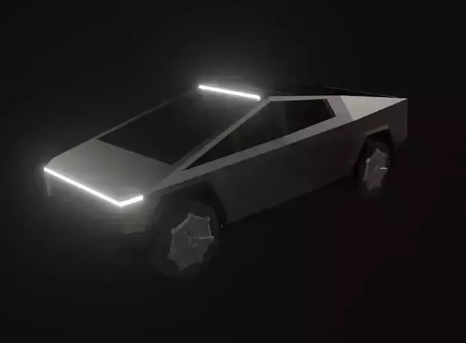 Tesla Cybertruck Low Poly Low-poly 3D model