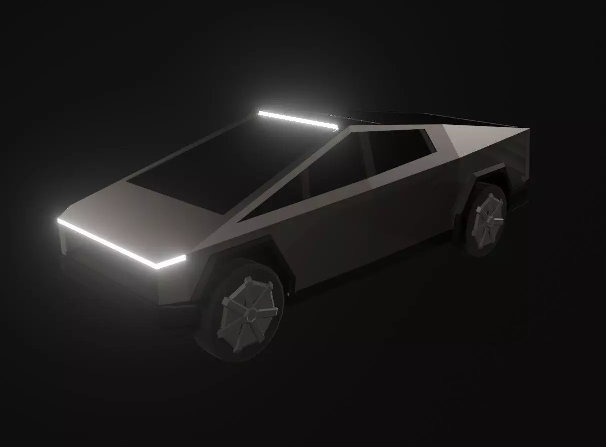 Tesla Cybertruck Low Poly Low-poly 3D model