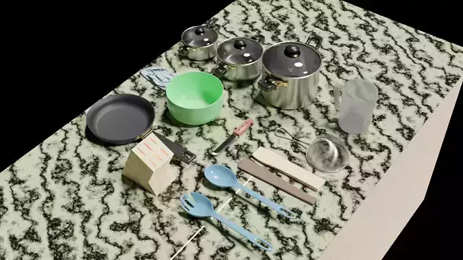 KITCHEN BASIC PACK 1 3D model