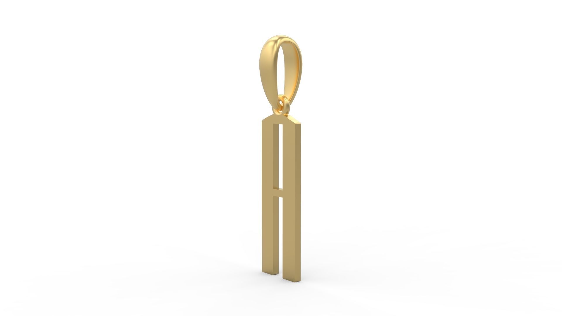 Initial Letters Pendant Eiffel Love A 3D print model_1