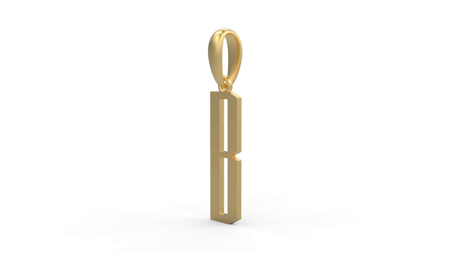 Initial Letters Pendant Eiffel Love B 3D print model_1