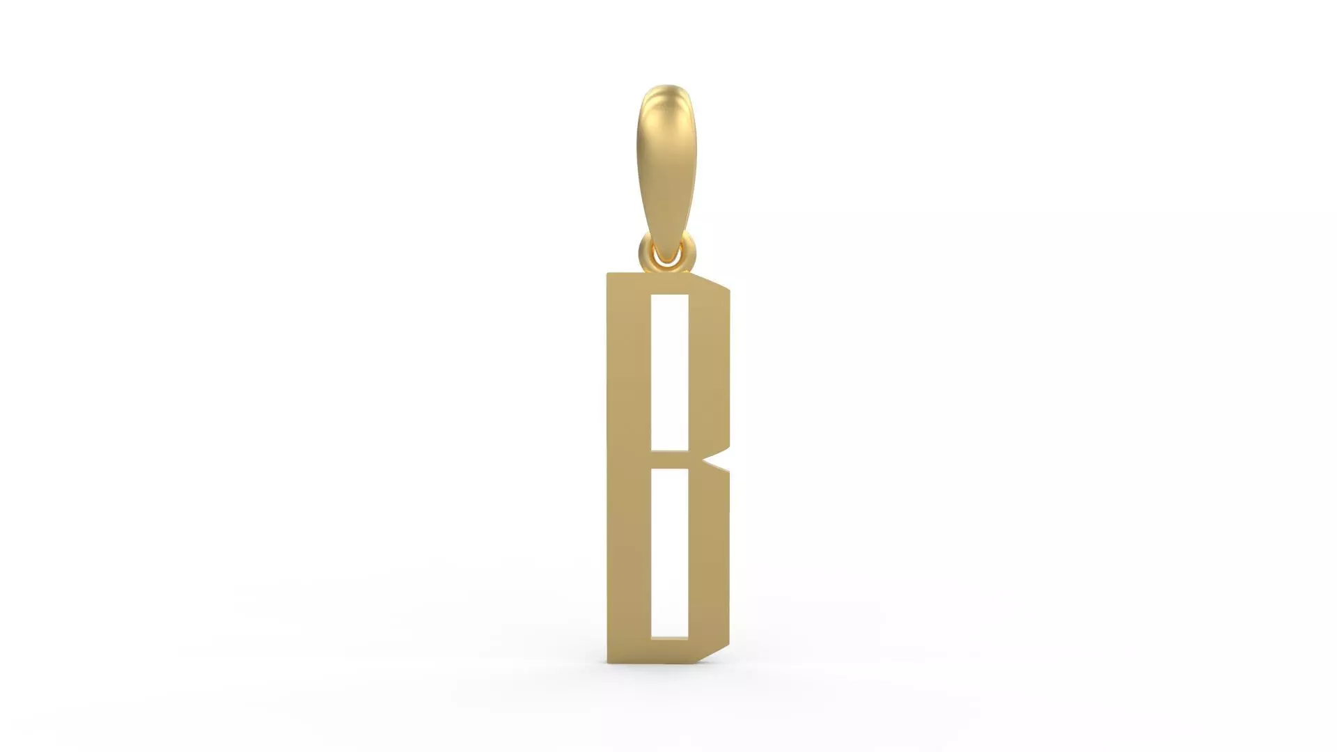 Initial Letters Pendant Eiffel Love B 3D print model_0