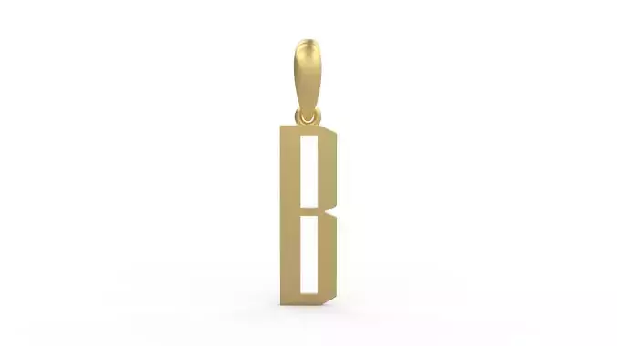 Initial Letters Pendant Eiffel Love B 3D print model