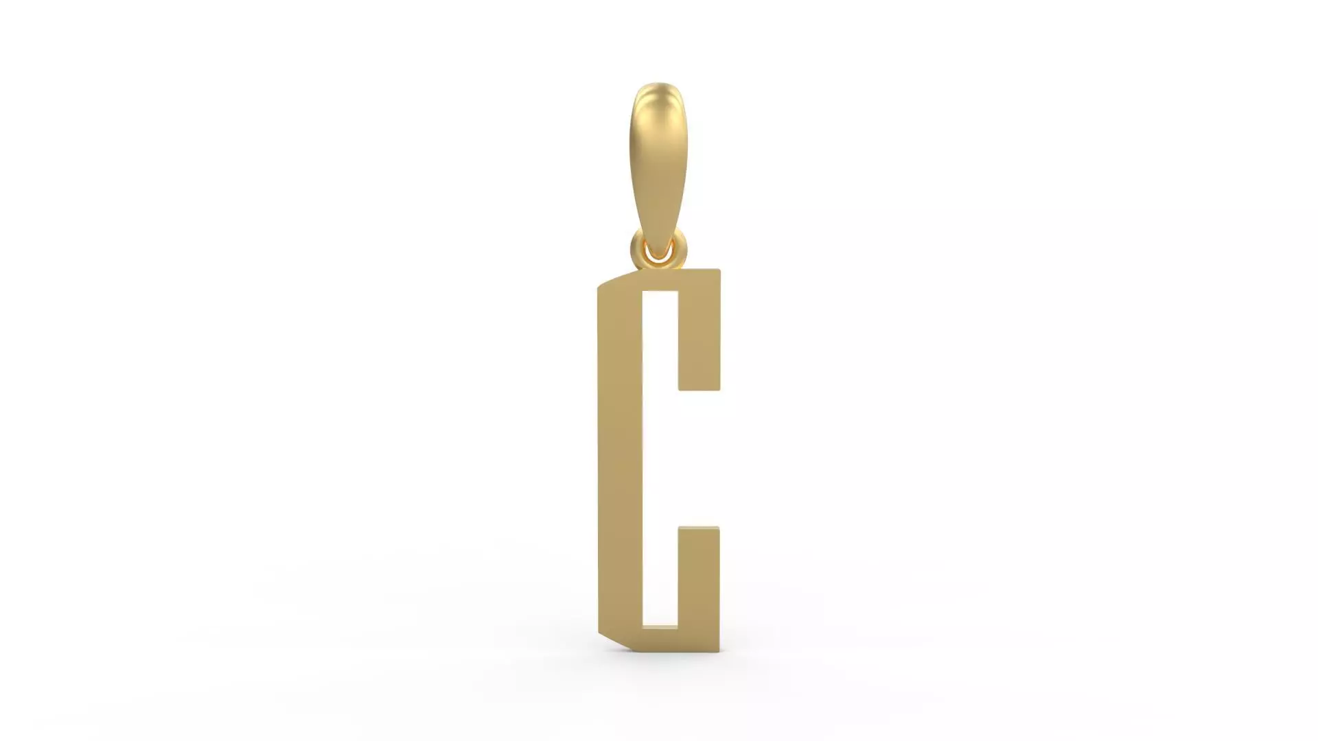 Initial Letters Pendant Eiffel Love C 3D print model_0