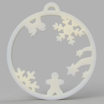 Christmas sphere 3D print model_5