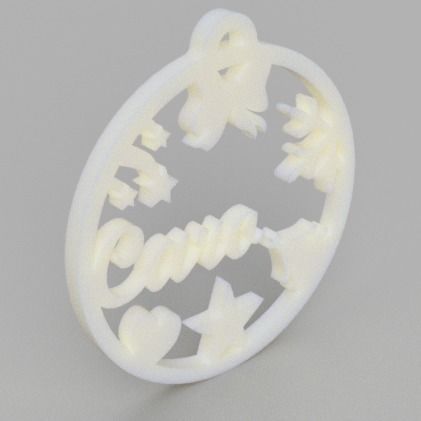 Christmas sphere 3D print model_1