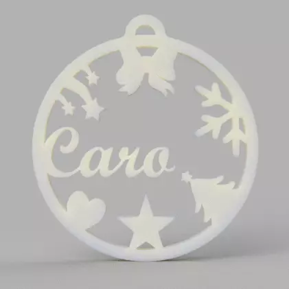 Christmas sphere 3D print model_0