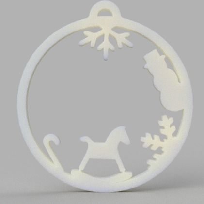 Christmas sphere 3D print model_9