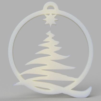Christmas sphere 3D print model_17