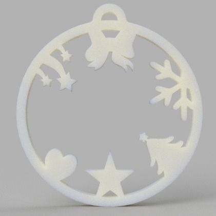 Christmas sphere 3D print model_3
