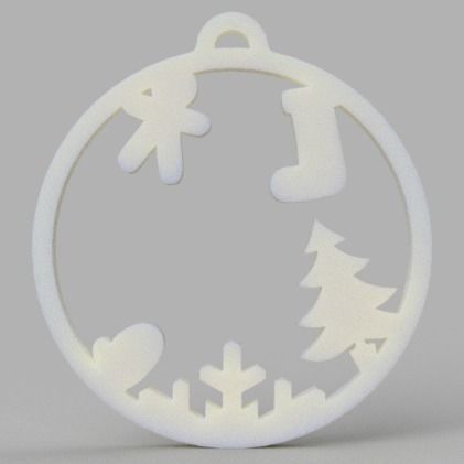 Christmas sphere 3D print model_7