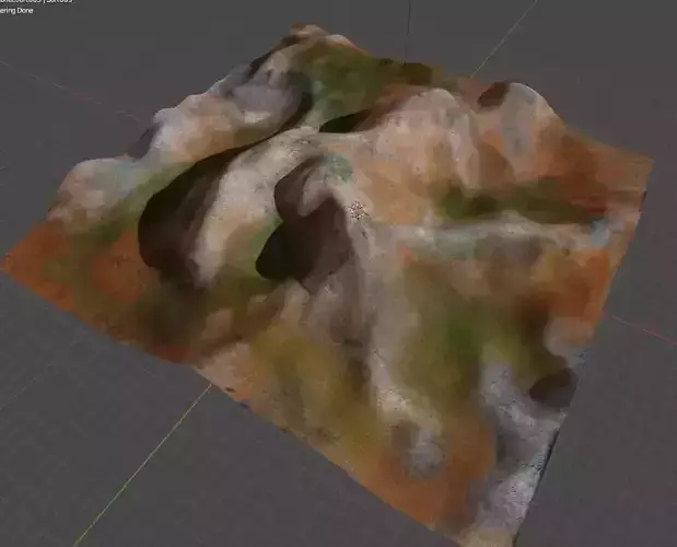 Simple Environment Rocky Hill Low Poly 